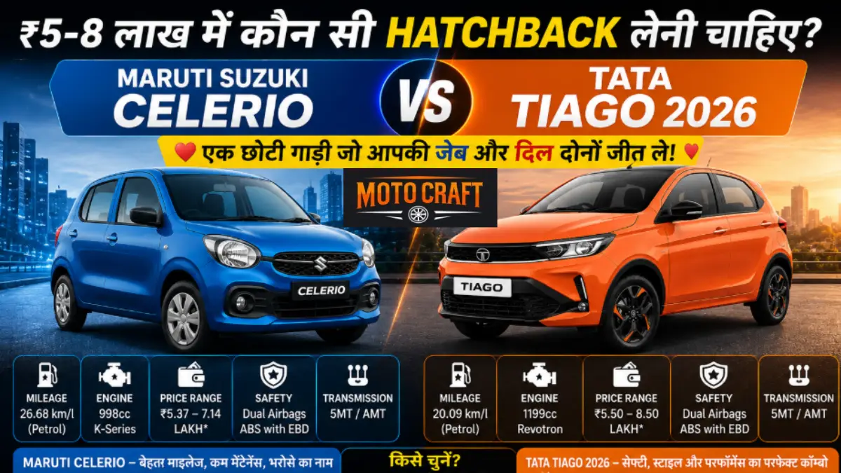 Maruti Suzuki Celerio vs Tata Tiago 2026