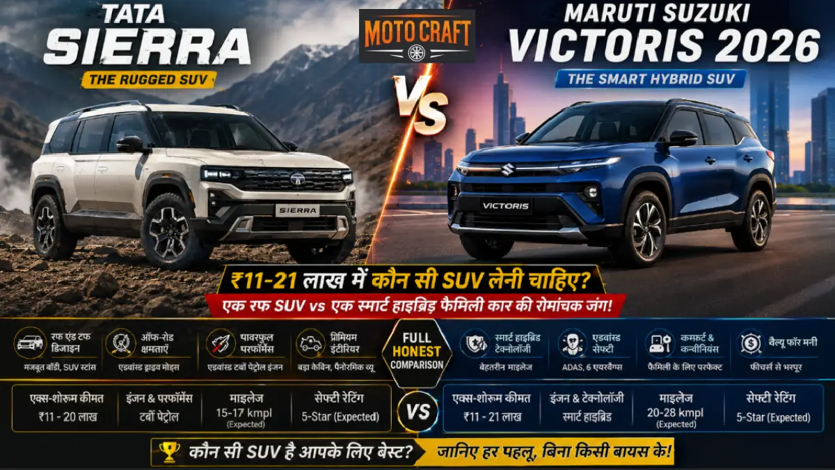 Tata Sierra vs Maruti Suzuki Victoris 2026